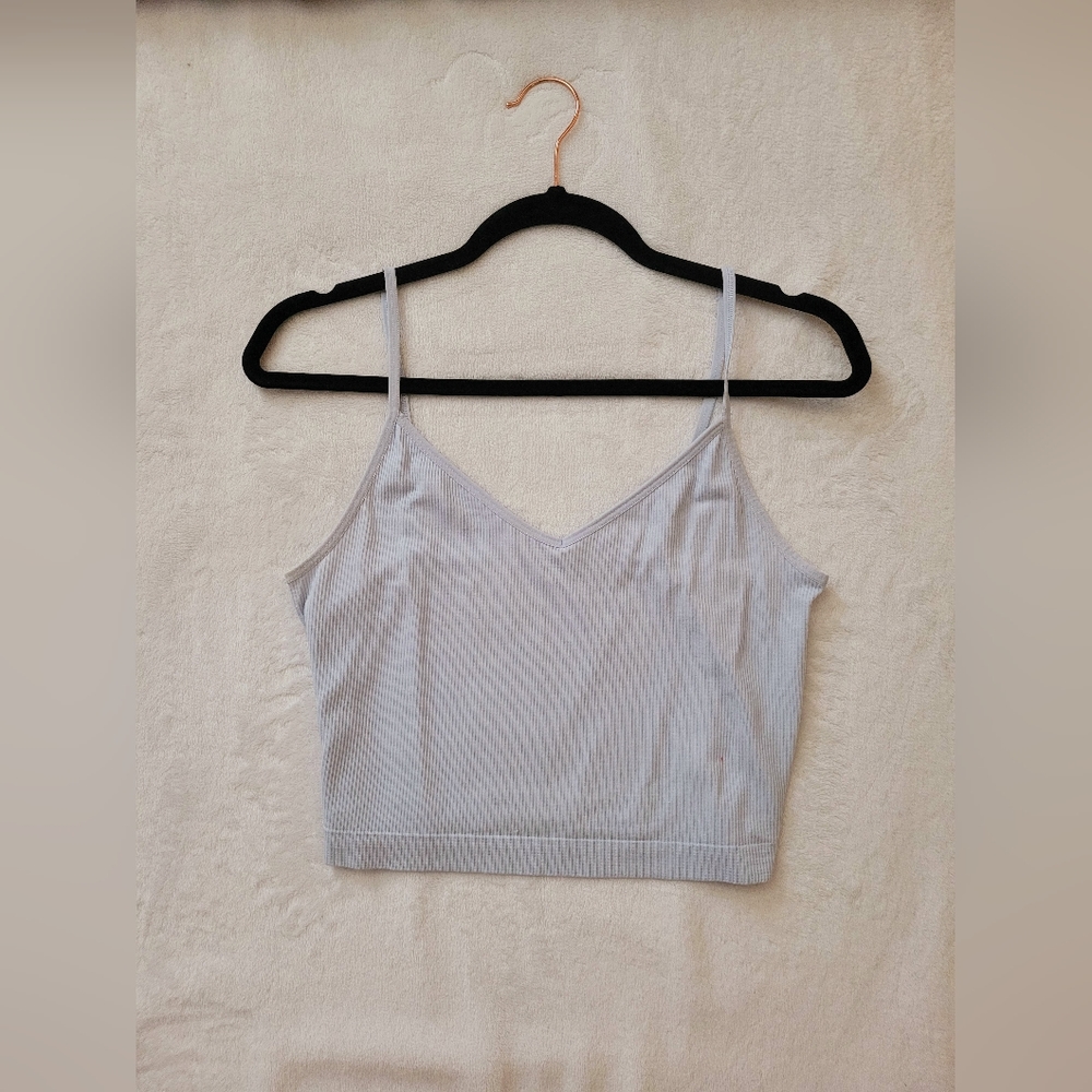 Baby Blue Crop Tank Top
